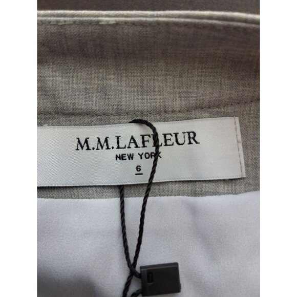 MM Lafleur Cobble Hill Pencil Skirt Womens Size 6 Light Grey Washable Wool NWT - Picture 8 of 8